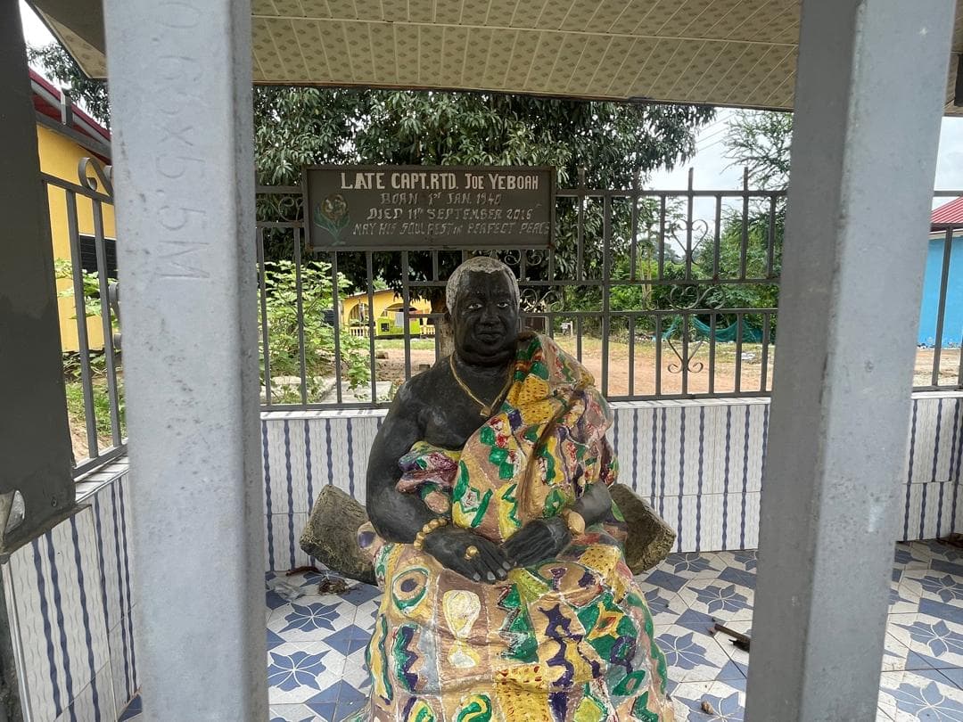 A memorial to Capt. (Rtd.) Joe Yeboah (1940–2016), founding father of the home