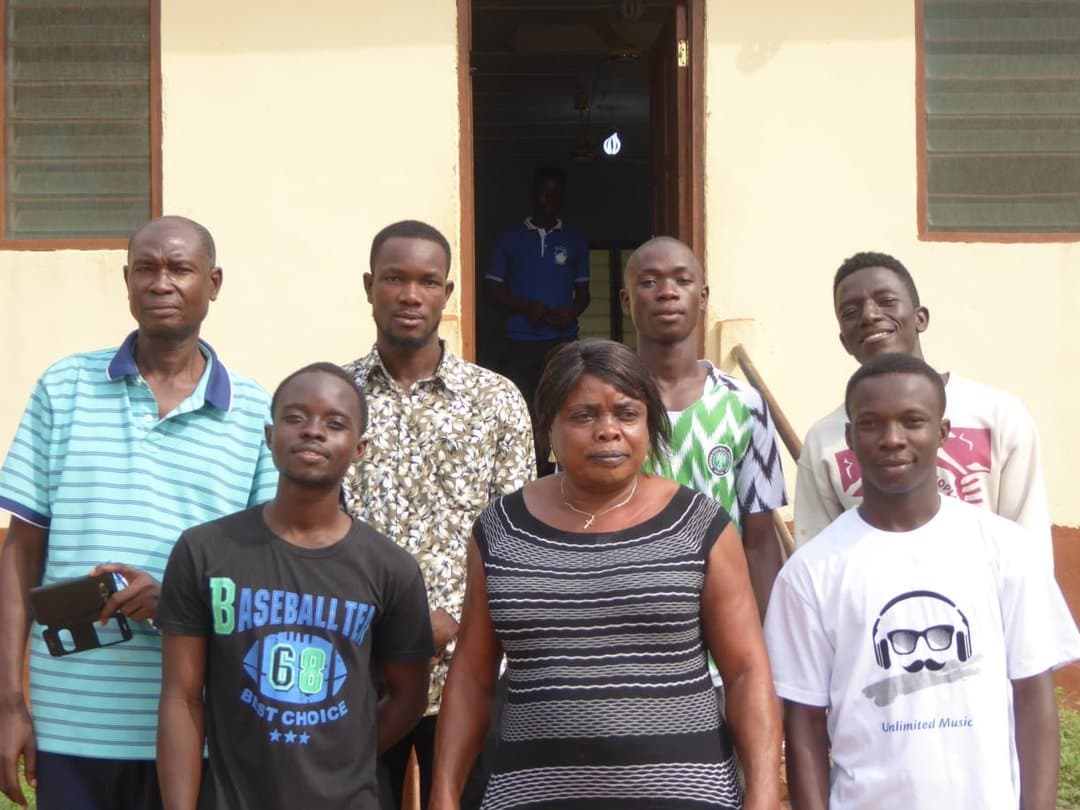 Staff and older residents of the home